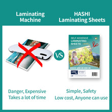 Load image into Gallery viewer, [HASHI] (20~100 sheets-9 x 12 inch) Self-Adhesive Laminating Sheets / free shipping Within 7 days of delivery
