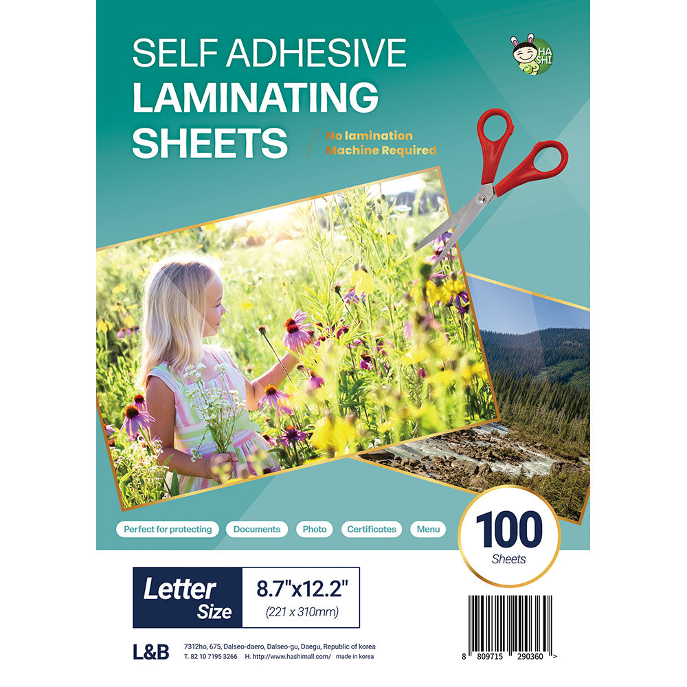 [HASHI] (20~100 sheets-9 x 12 inch) Self-Adhesive Laminating Sheets / free shipping Within 7 days of delivery